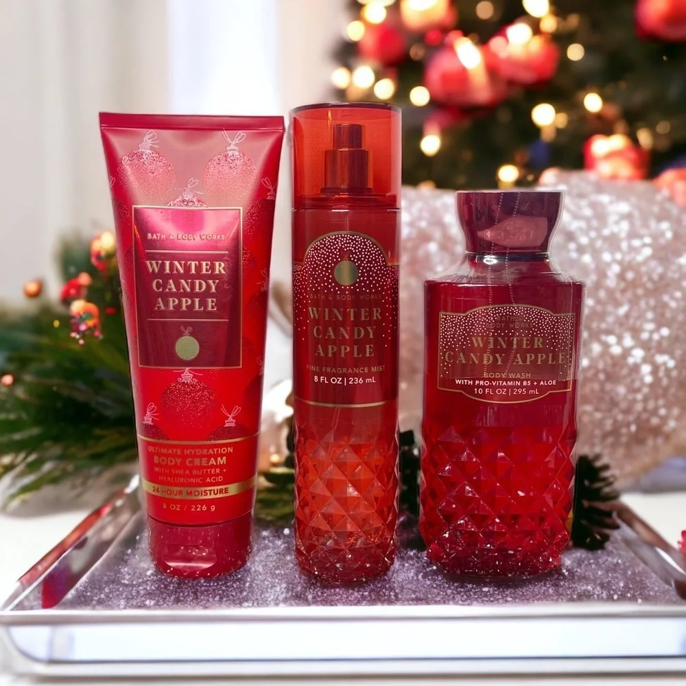 Bath & Body Works Winter Candy Apple Christmas Gift Set Nwt